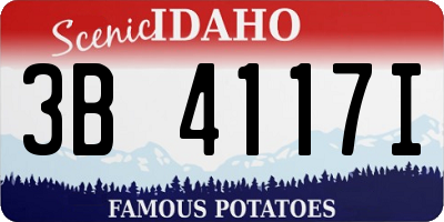 ID license plate 3B4117I