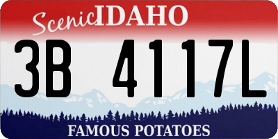ID license plate 3B4117L