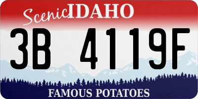 ID license plate 3B4119F