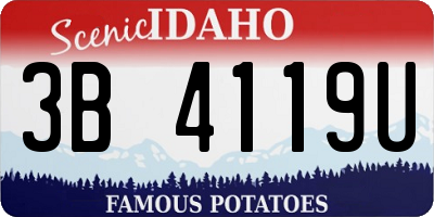 ID license plate 3B4119U
