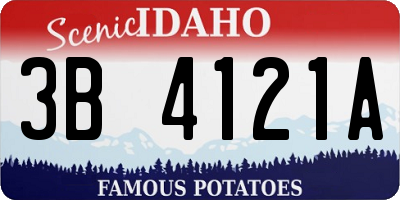 ID license plate 3B4121A
