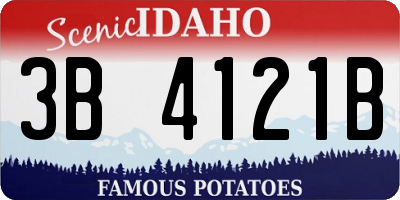 ID license plate 3B4121B
