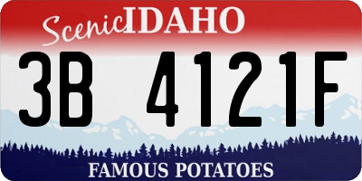 ID license plate 3B4121F