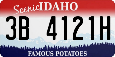 ID license plate 3B4121H