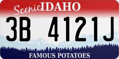ID license plate 3B4121J