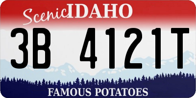 ID license plate 3B4121T