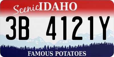 ID license plate 3B4121Y