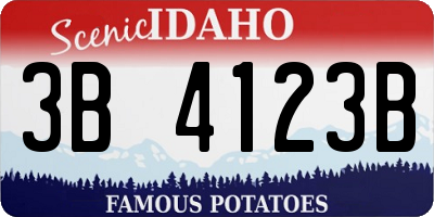 ID license plate 3B4123B