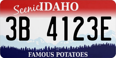 ID license plate 3B4123E