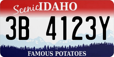 ID license plate 3B4123Y