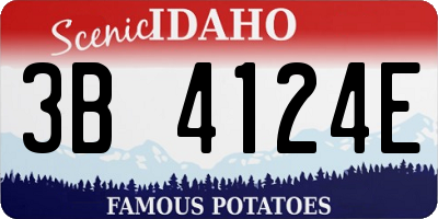 ID license plate 3B4124E