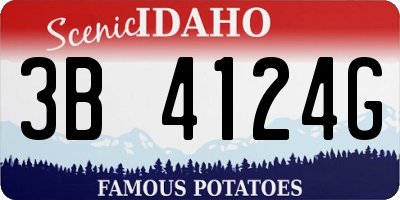 ID license plate 3B4124G