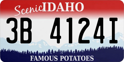 ID license plate 3B4124I