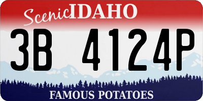 ID license plate 3B4124P