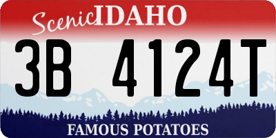 ID license plate 3B4124T