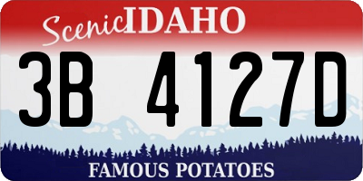ID license plate 3B4127D