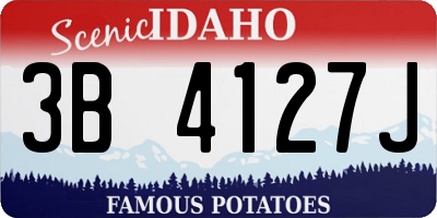 ID license plate 3B4127J