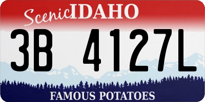 ID license plate 3B4127L