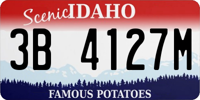 ID license plate 3B4127M