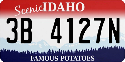 ID license plate 3B4127N