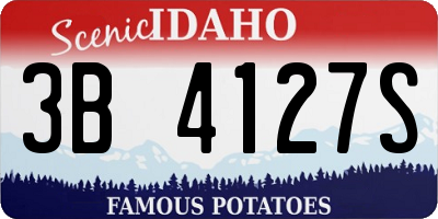 ID license plate 3B4127S
