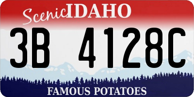 ID license plate 3B4128C
