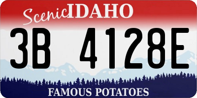 ID license plate 3B4128E
