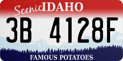 ID license plate 3B4128F
