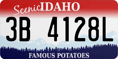 ID license plate 3B4128L