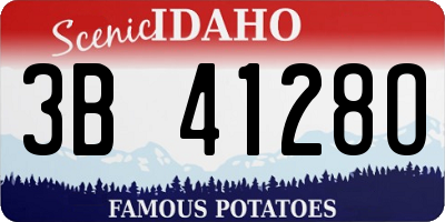 ID license plate 3B4128O