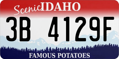 ID license plate 3B4129F