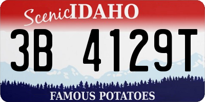 ID license plate 3B4129T