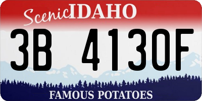ID license plate 3B4130F