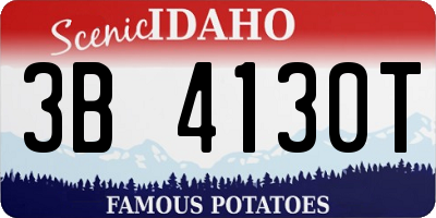 ID license plate 3B4130T
