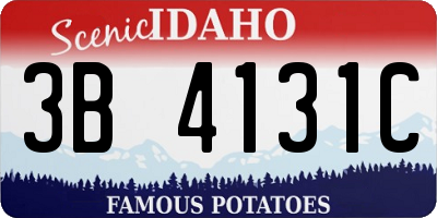 ID license plate 3B4131C