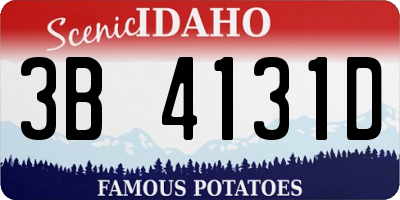 ID license plate 3B4131D