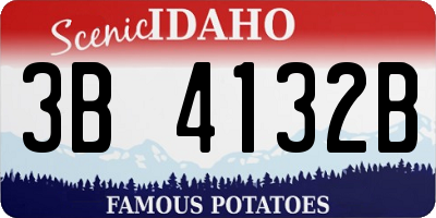 ID license plate 3B4132B