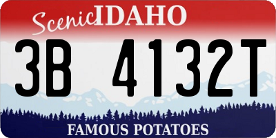 ID license plate 3B4132T