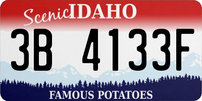 ID license plate 3B4133F