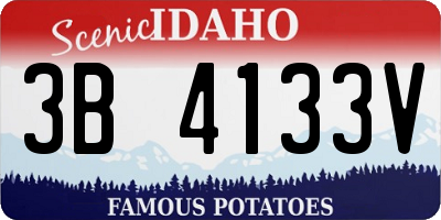 ID license plate 3B4133V