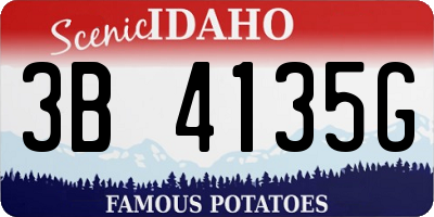 ID license plate 3B4135G