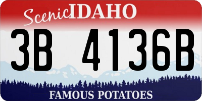 ID license plate 3B4136B