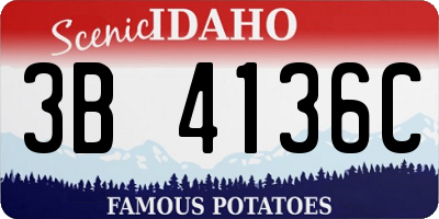 ID license plate 3B4136C