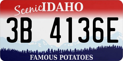 ID license plate 3B4136E