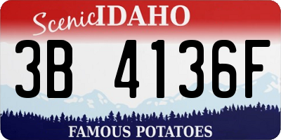 ID license plate 3B4136F