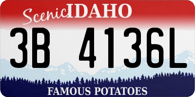 ID license plate 3B4136L