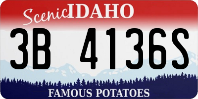 ID license plate 3B4136S