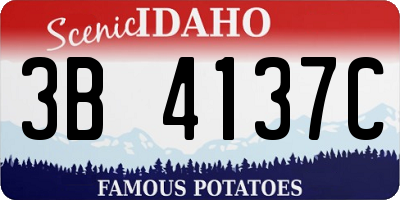 ID license plate 3B4137C