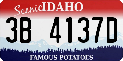 ID license plate 3B4137D