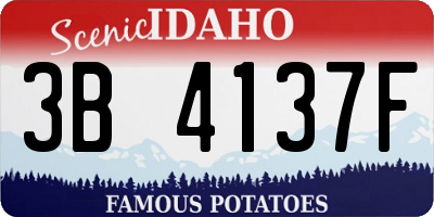 ID license plate 3B4137F